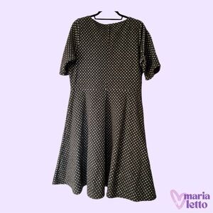 Lands’ End Black and White Midi Dress 🖤🤍